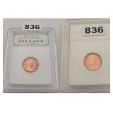 1958-D Lincoln Wheat Copper Cent BU INB Slabbed