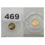 1/100 oz .9999 Fine Gold Eagle Proof Round