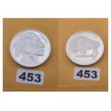 Buffalo Indian Head 1 Oz .999 Fine Silver Round