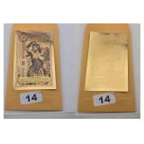 1/4 Idaho Goldback 24K Gold 1/4000 Troy Ounce