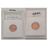 1958 Lincoln Wheat Cent Copper BU INB Graded