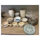 Large lot of dishes and stems