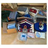 Towels, placemats, Aztec blanket