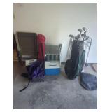 Sports,chairs,Coolers,gold clubs