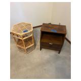Lamp stand and wicker stand