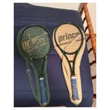 Tennis rackets and exercise ball