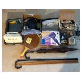 Hair driers, travel iron, umbrellas