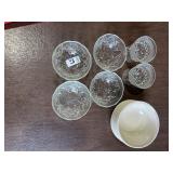 Glass dishes and bowls