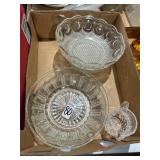 Clear glass serving bowls