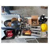 Hard hat, little Apple brewery bottles, CPAPs
