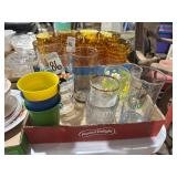 Corning ware, glass cups