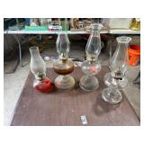 Vintage oil lamps