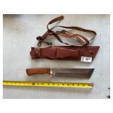 Machete knife with holster