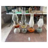 Vintage oil lamps