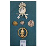 Foreign military pins etc.