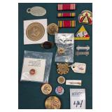Military pins etc.