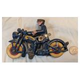 Vintage Hubley cast iron motorcycle