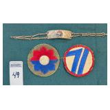 US 9th Division In Germany bracelet & patches