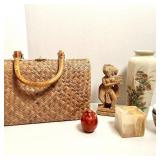 MID-CENTURY ERNEST RATTAN HANDBAG- MISC DECOR