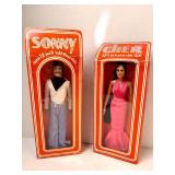 1976 ORIGINAL SONNY & CHER DOLLS (MEGO CORP.)