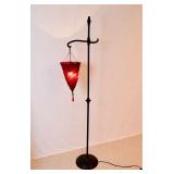 RED HANGING FLOOR LAMP (APPROX 64')
