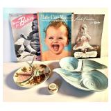 MID-CENTURY SERVING DISHES + VINTAGE BABY BOOKS