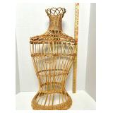 VTG WICKER DRESS FORM W/ MAURICE UTRILLO ARTWORK
