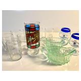 MIXED VINTAGE BARWARE GLASS