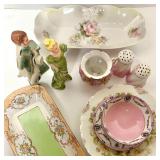 MID CENTURY FIGURINES, MIXED LOT ORNATE CHINA