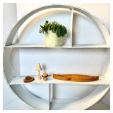 MID-CENTURY GEOMETRIC METAL WALL SHELF