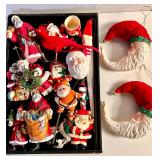 VINTAGE SANTA- MIXED CHRISTMAS ORNAMENTS