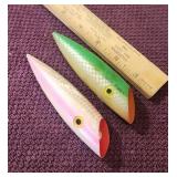 (2) Silver Horde 5 Salmon Plugs