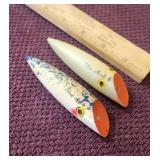 (2) Silver Horde 4 Rattling Salmon Plugs