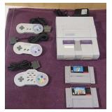 Super Nintendo Console w/ Mario World & Super