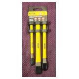 New Stanley Cold Chisel Set 3/8, 1/2, 5/8