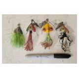 (4) Vtg Fred Arbogast Hawaiian Wigglers