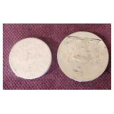 (2) Vtg Aluminum Leader Dispensers