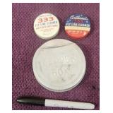 Vtg Alum. Leader Box (2) Fly Line Cleaner Tins