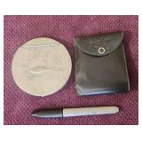 Vtg Alum Leader Box & Leader Wallet