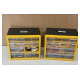 (2) Sm Organizers Full of Fishing Gear, Rubber