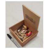 Wooden Plasencia Box with Assorted Lures