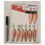 Card with 8 Hammerd Brass/Orange Spoons