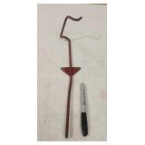 SouthBend Red Metal Stake Pistol Grip Fishing Rod