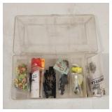 Plastic Vase if Misc Fishing Gear