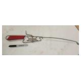 Vtg Hand Crank 28' All Metal Fishing Pole