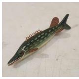Vtg Northern Pike Fish Spearing Decoy 8.5'