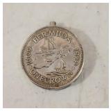 Bermuda 1 Crown 1959 Coin Lighter