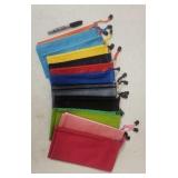 (17) Multi-Colored Zip-up Pouches- Money Bags