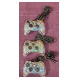 (3) Xbox 360 Afterglow Controllers