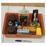 Organizer Full of Reel Lubes and Repair Tools